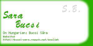 sara bucsi business card